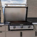 Blackstone 28-Inch Drop-In Griddle open in built-in outdoor kitchen setup, perfect for backyard grilling and entertaining