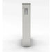 Side view of Sunstone SBC6SPEL outdoor cabinet spacer featuring a weather-protected electrical outlet cover on a sleek 304 stainless steel finish.