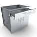Sunstone 36-inch stainless steel base cabinet featuring a fully extended top storage drawer for BBQ tools.