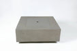 Elementi Plus Capertee fire table used as a patio coffee table with burner lid.