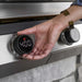 Close-up of Blackstone 36-inch drop-in griddle digital knob with 400°F temperature display for accurate heat control