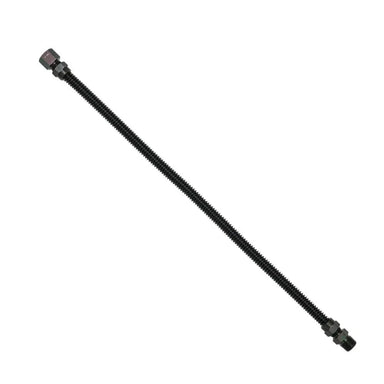 SunStar 302241 quick connect gas connector, 24-inch flexible black hose with fittings, 1/2-inch OD, shown on white background.