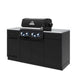 Broil King Baron 490i Island Grill with infrared side burner, angled view