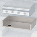 Cutout visual of stainless steel griddle liner designed for 36-inch built-in griddle installation