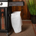Side-mounted trash bag holder on Blackstone 36” griddle with cutting board pass-through system