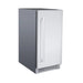 Summerset 15" Outdoor Ice Maker IM-15N, built-in stainless steel appliance, angled view.