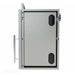 Side view of Sunstone SWC18CSDR 18-inch upper wall right swing cabinet showing stainless steel frame and mounting design