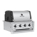 Broil King Regal S420 built-in 4-burner gas grill, angled view