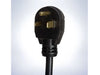 Close-up of heavy-duty power plug for ElectriChef outdoor electric grill.
