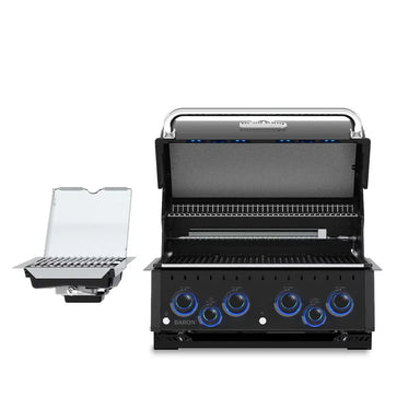 Broil King Baron 490 IR built-in 4-burner grill with lid open