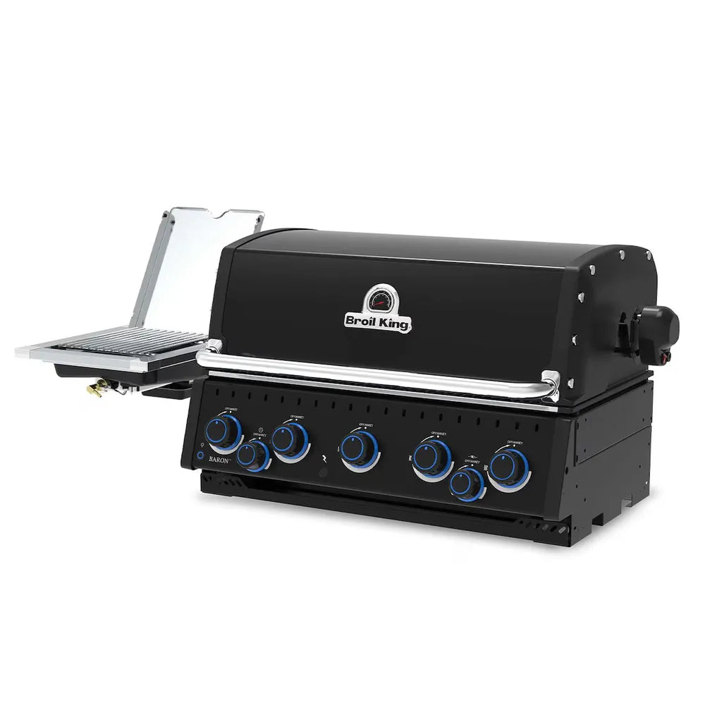 Broil King Baron 590 IR Shadow built-in grill, side angle