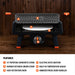 Leggero Pro pizza oven with labeled features including auto ignition, burner layout, and ambidextrous handles
