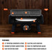 Leggero Pro pizza oven with labeled features including auto ignition, burner layout, and ambidextrous handles