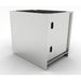 Side profile of the Sunstone SBC36FDD outdoor cabinet highlighting the pre-punched utility ports for easy gas and water line installation.