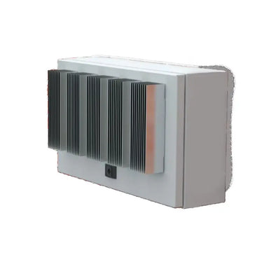 Bromic Eclipse Smart-Heat Dimmer Control receiver box, white enclosure with metal heat sinks for wall mounting.