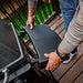 Broil King Crown 310 Shadow gas grill in black with side shelf insert