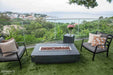 Angled view of Elementi on the dark gray concrete finish of the Hampton OFG139DG.H