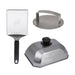 Blackstone Smash Burger Kit with spatula, round burger press, and stainless steel basting dome