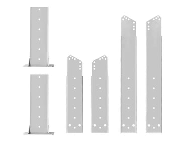 SunStar 560355 marine 316 patio heater mount kit with stainless adjustable-angle brackets and multiple bolt holes, shown as a set.