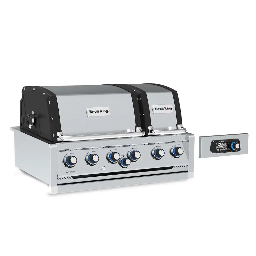 Broil King Imperial QS 670 built-in smart gas grill, angled view