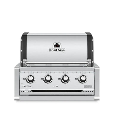 Broil King Regal S420 built-in 4-burner gas grill, front view