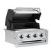 Broil King Regal S420 built-in 4-burner gas grill with lid open