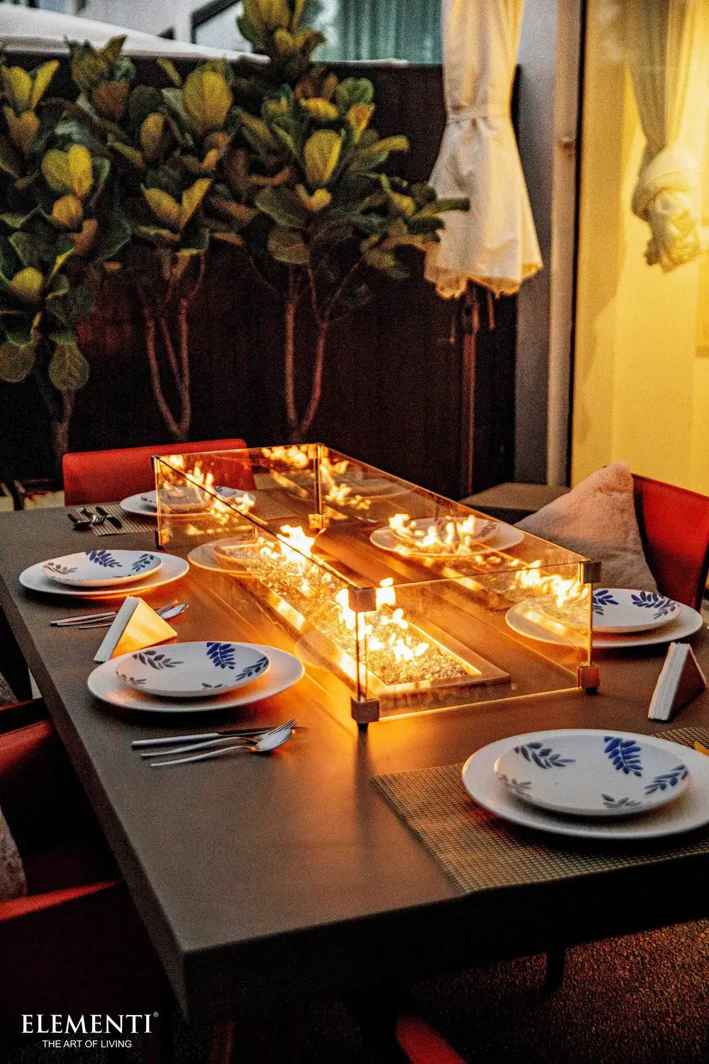 Elementi OFG201 Sonoma Dining Fire Table, 45k BTU