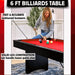 Woman playing on Freetime Fun Ashford 6' Pool Table with fast, accurate cushioned bumpers and solid leg construction