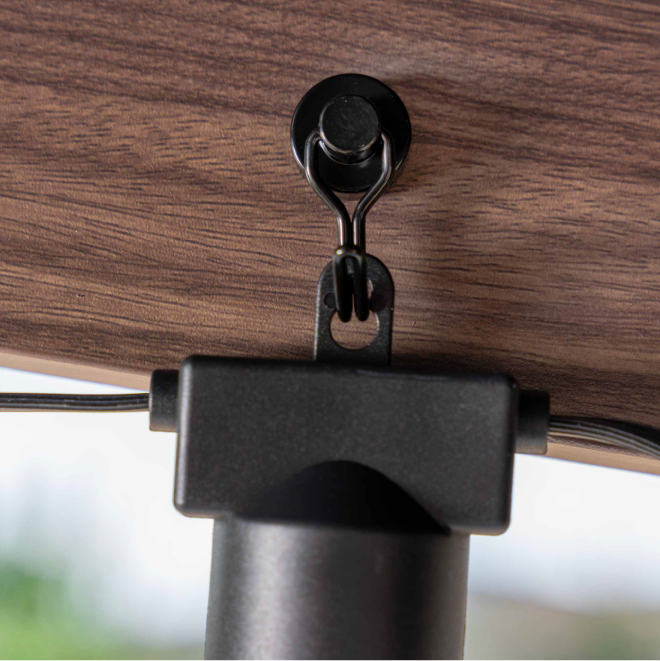 Magnetic hook for lighting attachment under the roof of the Blackstone 5'x8' Griddle Pavilion