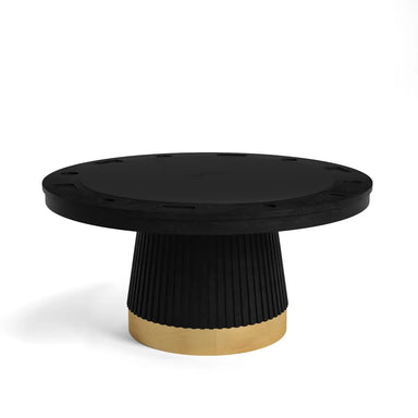 RAM Game Room PRO60TBL-B matte black round poker table with cup holders