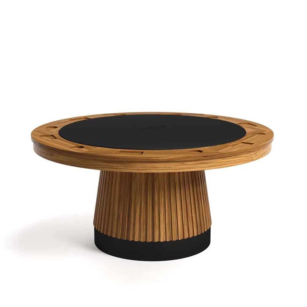 RAM Game Room PRO60TBL-W matte walnut poker table with black playing surface
