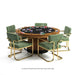 RAM Game Room PRO60TBL-W walnut poker table with green chairs and chips