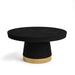 RAM Game Room PRO60TBL-B matte black poker table with gold base trim
