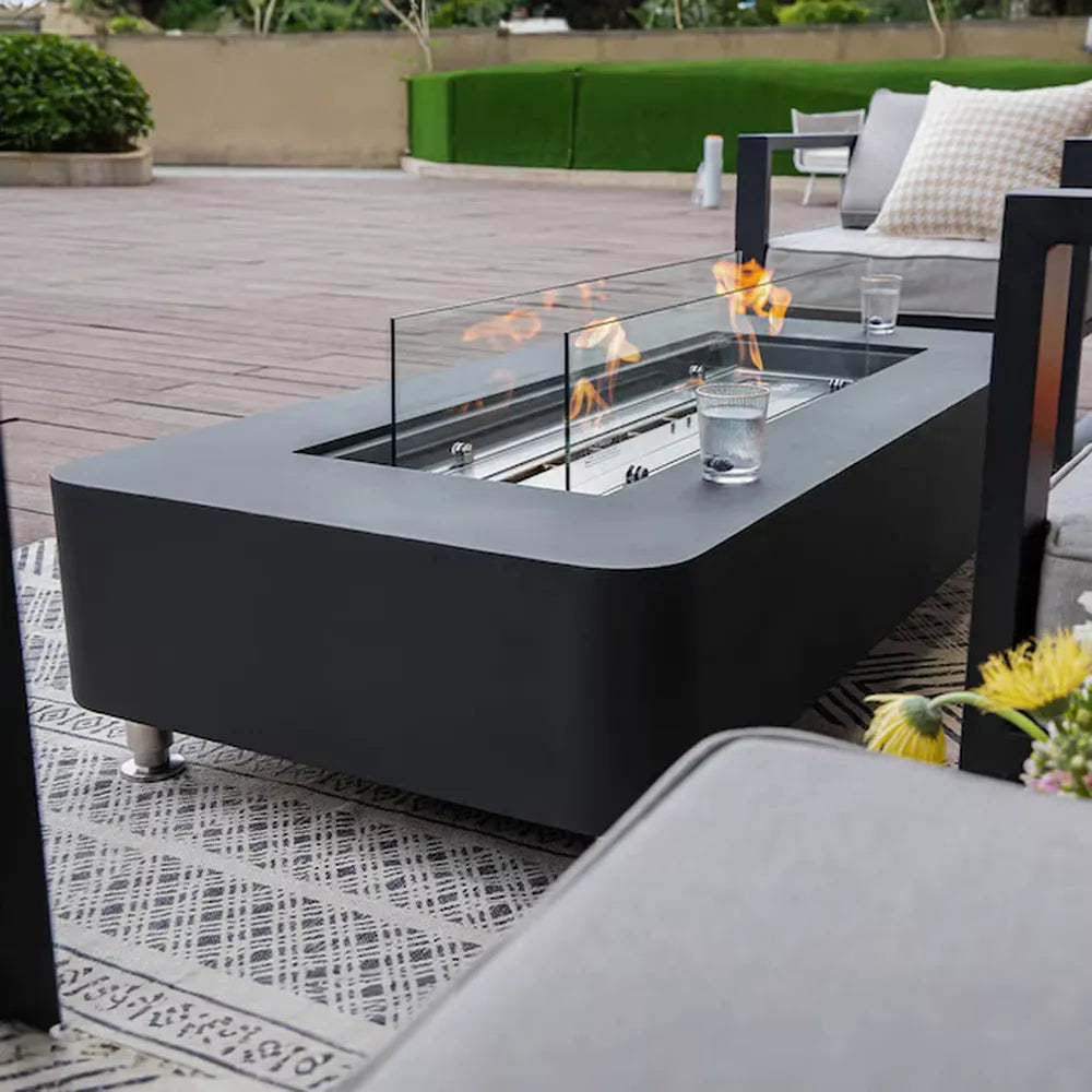 Elementi ECG01SL Sydney Ethanol Fire Table, Slate Black
