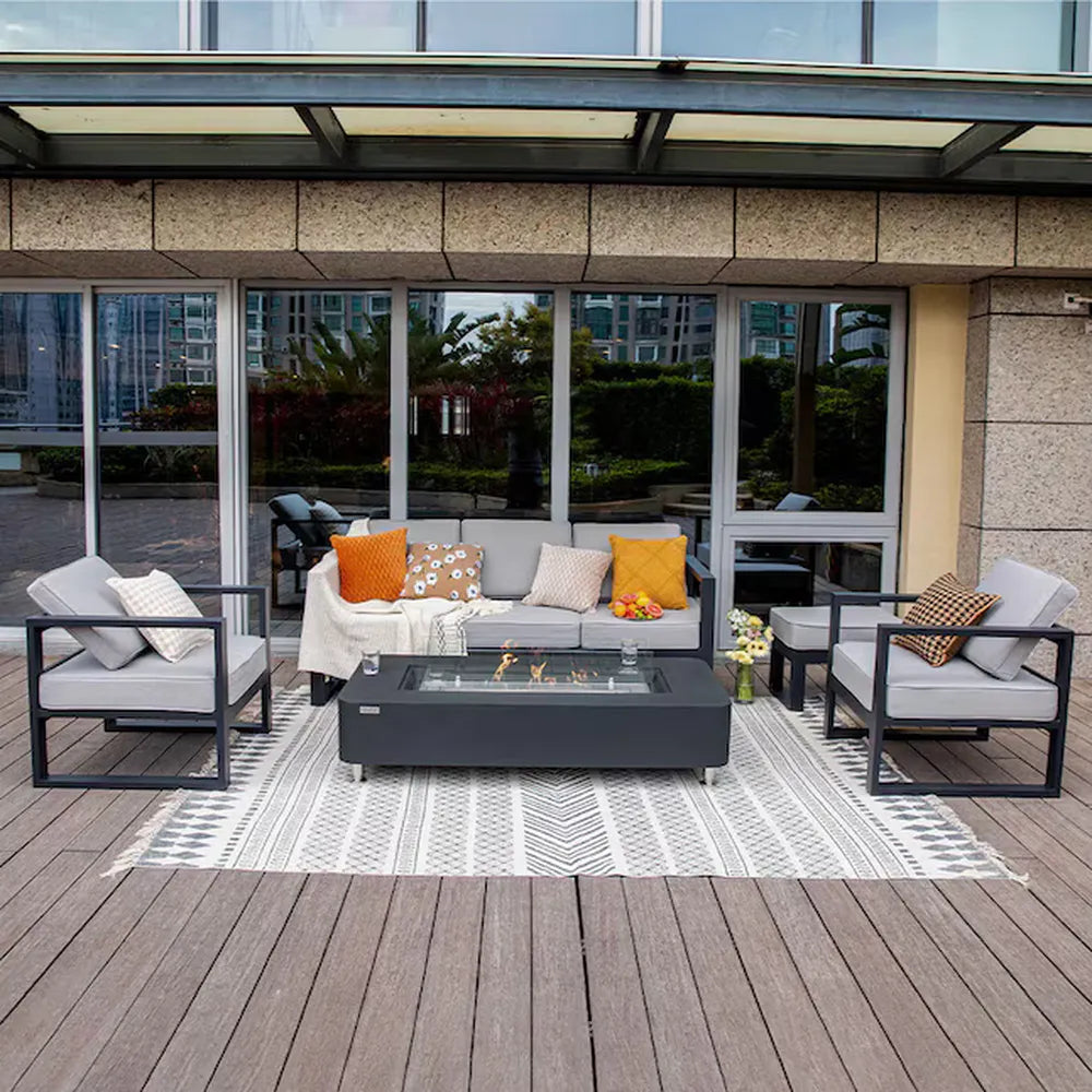 Elementi ECG01SL Sydney Ethanol Fire Table, Slate Black
