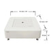 Dimensions for Elementi ECG02CW Perth Ethanol Fire Table 43k BTU showing 55.1 inch length and 15.7 inch height.