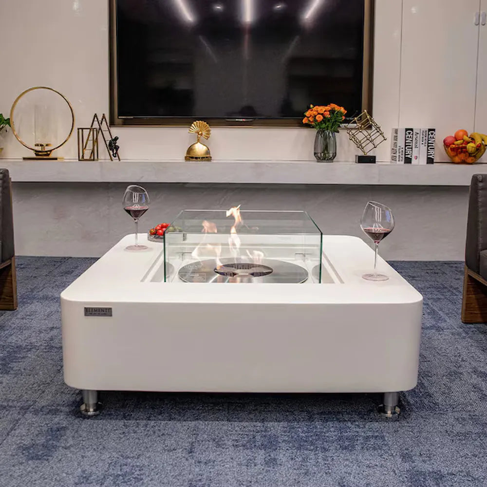Elementi ECG02CW Perth Ethanol Fire Table, 43k BTU