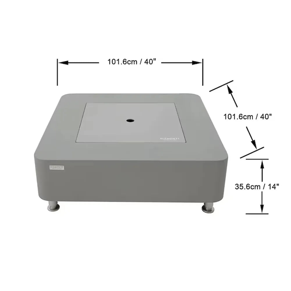 Elementi ECG02SG Perth Ethanol Fire Table, 40in Square