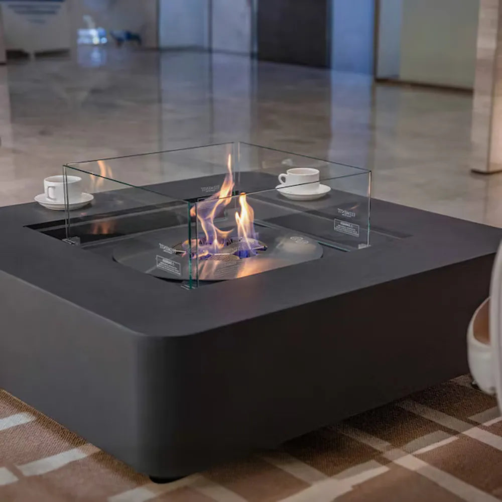 Elementi ECG02SL Perth Ethanol Fire Table, Slate Black