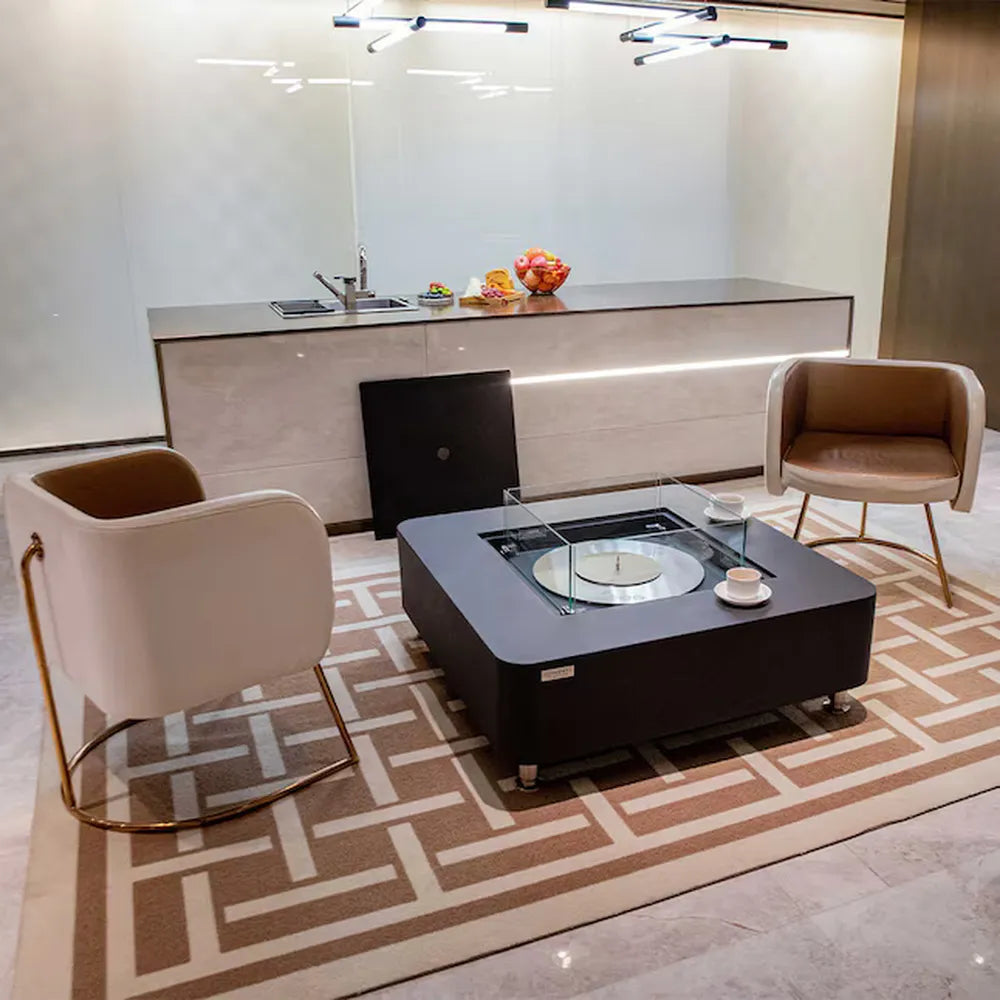 Elementi ECG02SL Perth Ethanol Fire Table, Slate Black