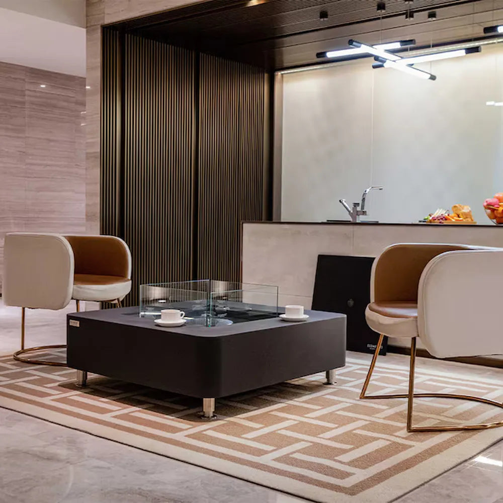 Elementi ECG02SL Perth Ethanol Fire Table, Slate Black