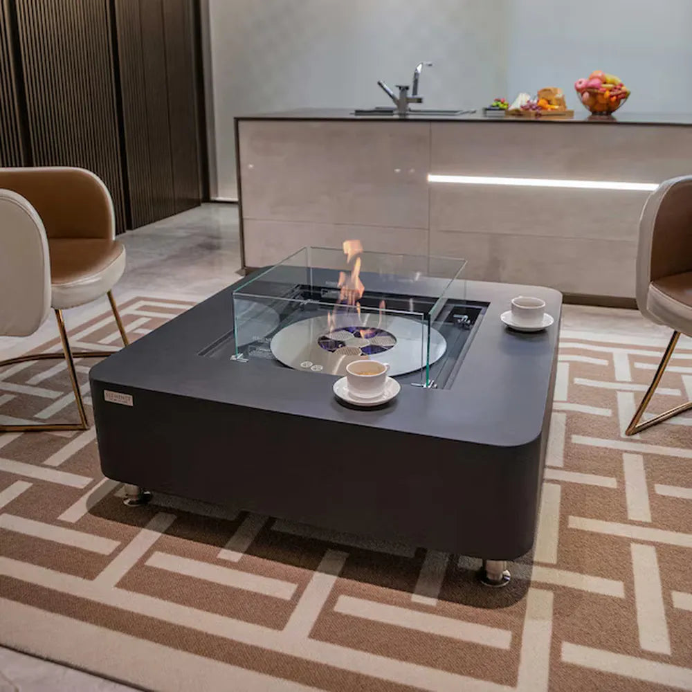 Elementi ECG02SL Perth Ethanol Fire Table, Slate Black