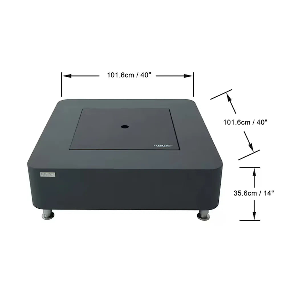 Elementi ECG02SL Perth Ethanol Fire Table, Slate Black