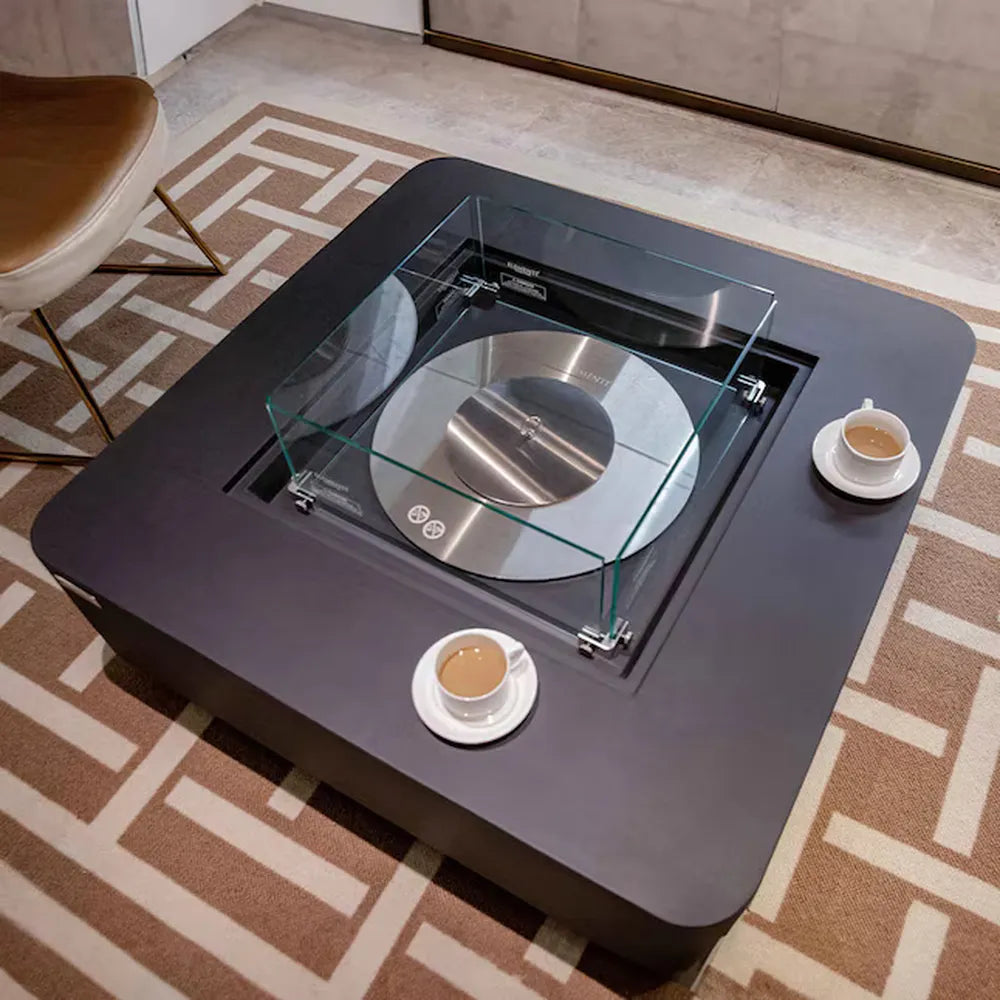 Elementi ECG02SL Perth Ethanol Fire Table, Slate Black