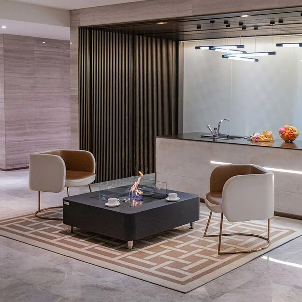Elementi ECG02SL Perth Ethanol Fire Table, Slate Black