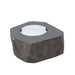 Elementi Columbia fire table featuring a stainless steel burner lid for a clean look when not in use.
