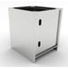 Rear angled view of the Sunstone 30-inch double door base cabinet showing the enclosed back panel and professional-grade stainless steel construction for outdoor kitchens.
