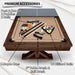 Premium accessories for Freetime Fun Rockford 7ft Table: 16 billiard balls, 2 Maple cues, post & net set, paddles, brushes