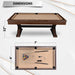Freetime Fun Rockford 7' Dining Pool Table dimensions: 7 feet long by 4 feet wide, 32 inches high