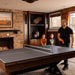 Family playing ping pong on Freetime Fun Rockford 7' Dining Pool Table/Table Tennis combination